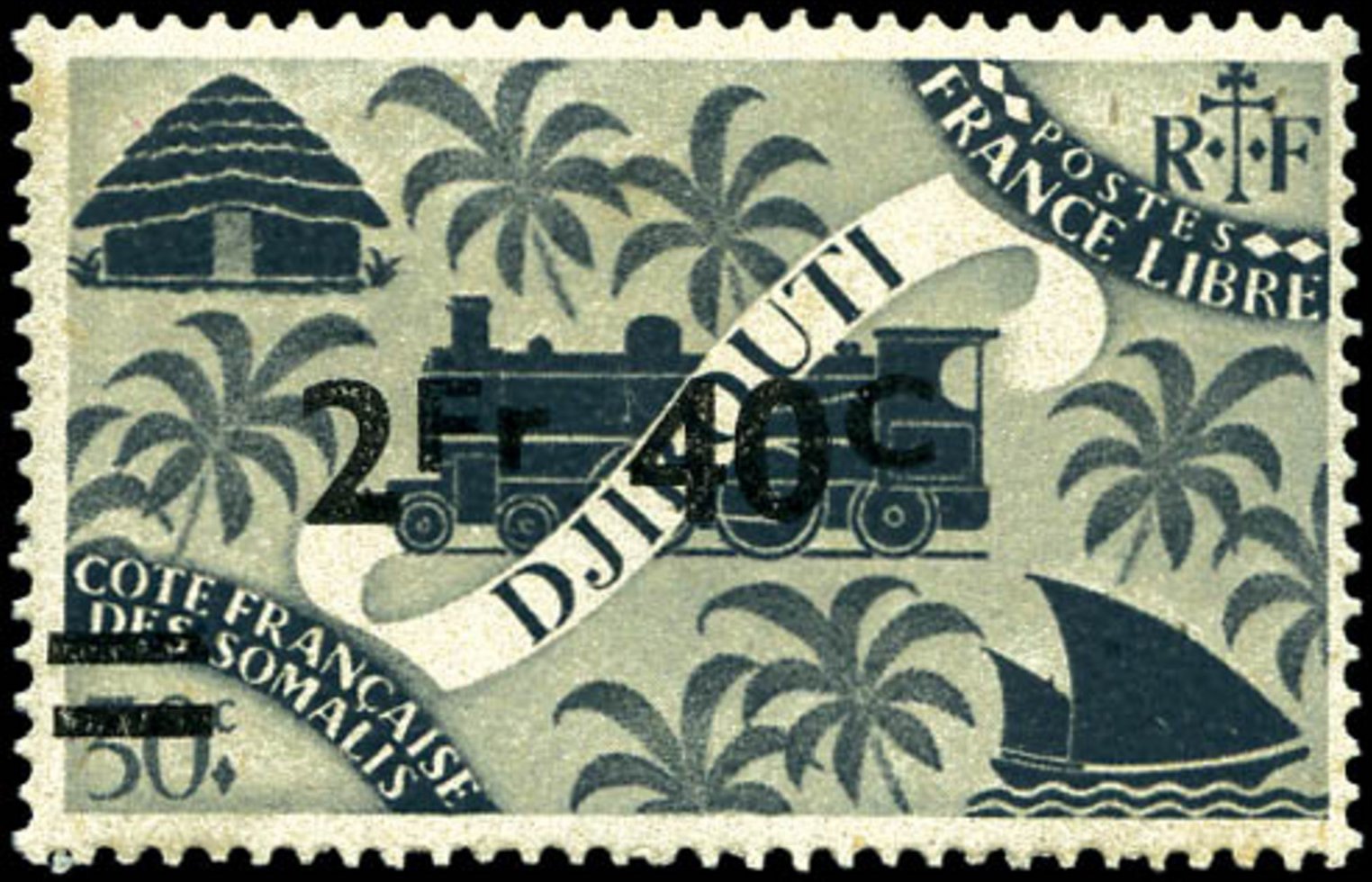 timbres-poste non emis C�te des Somalis war unissued stamps French Somali Coast Vichy France Libre briefmarken Weltkrieg